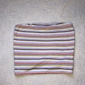 Striped Cropped Tube Top